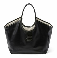 Кожаная сумка Miu Miu Ivy, черный