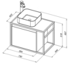 Aquanet 261658 Тумба Nova Lite LOFT 75 L цв. дуб рустикальный (261658)