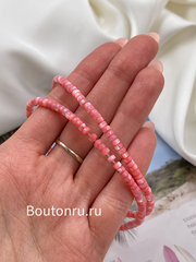 Нить из натурального розового перламутра