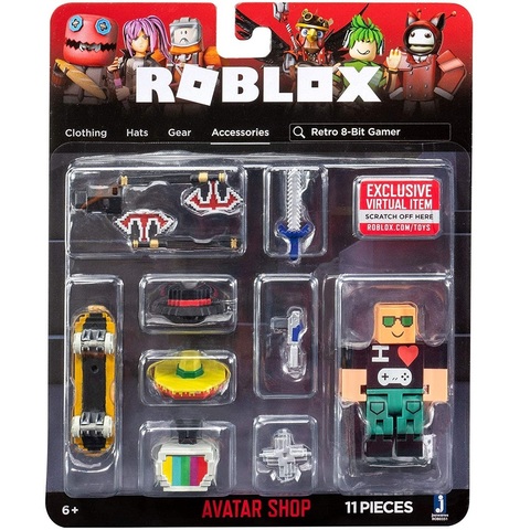  Roblox Avatar Shop Series Collection - Tix, Flex, And Epic Pecs  Figure Pack [Includes Exclusive Virtual Item] : Toys & Games