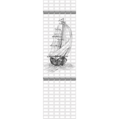 Панель ПВХ фотопечать Белый парус узор 2700х250мм