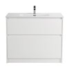 BelBagno KRAFT-1000-2C-PIA-BO KRAFT База под раковину напольная с фрезерованными ручками по всей длине фасада, двумя выкатными ящиками,Bianco Opaco,1000x460x840