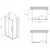 Abber Schwarzer Diamant AG30130BMH-S80BM-S80BM Душевой уголок, 130x80x195