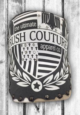 Rush Couture | Бейсболка мужская TURC SHIELD GREY WHITE HAT RC198 перед