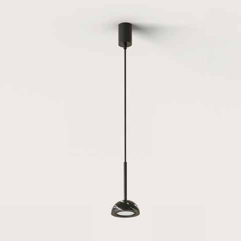 Подвесной светильник Dussa черный металл / черный мрамор