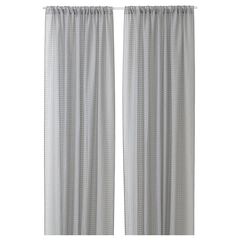 Комплект штор IKEA SANDDADRA (САНДДАДРА), Серый с рисунком, 145x250 см, 2 шт