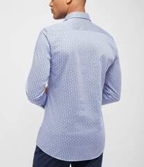 Сорочка мужская Eterna Slim Fit 4168-F170-14 с сине-голубым принтом