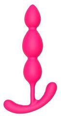 Розовый анальный стимулятор SILKY SMOOTH T-TEARDROP - 11 см. - 