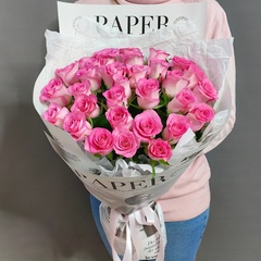 Букет с 31 розовыми розами (Кения 40 см)