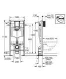 Система инсталляции для унитаза GROHE Rapid SL (1,13 м) (38584001)