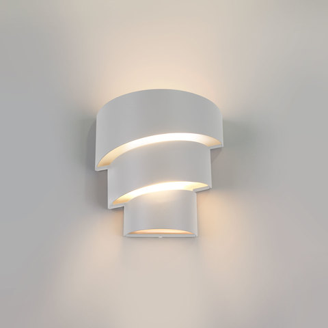 Уличный настенный светодиодный светильник Helix белый 1535 TECHNO LED