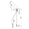 Delabie 440101 Кран TEMPOMATIC 4 (раковина),  F3/8" , блок 230/12V, питание от розетки