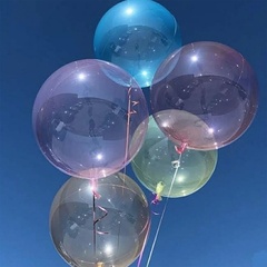 К Deco Bubble (Бабл), 18''/46 см, Кристалл, Сиреневый, 1 шт.