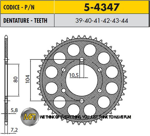 Звезда Задняя Ведомая Sunstar 5-4347-42 JTR1489.42 kawasaki ZX9R ZX10R