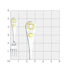2302010009- Вилка детская «Солнышко» серебро с позолотой