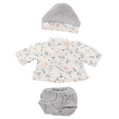 Munecas Antonio Juan Одежда для кукол и пупсов 30-35 см, белая кофта, шапка, штанишки (91033-11)