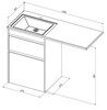 Aquanet 333648 Тумба Токио 58 напольная 2 ящика цв. Дуб Веллингтон (333648)