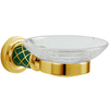 Boheme 10903-GR-G Мыльница MURANO GOLD (бирюзовое)_Комплект