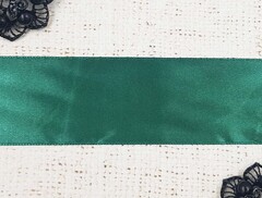 Лента атласная, ш. 4 см, изумруд