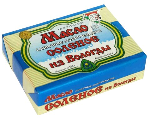 Масло сливочное Любительское Соленое из Вологоды 80% 180гр