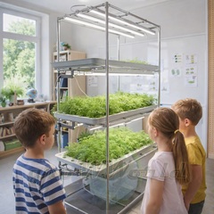 Многоярусный гидропонный стеллаж 3 яруса 1750х1250х600мм до 180 растений