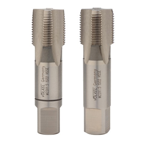 Метчик М22х1,5 (Комплект 2шт) DIN2181 HSSE 6h 80мм a=14,5 Volkel 56394