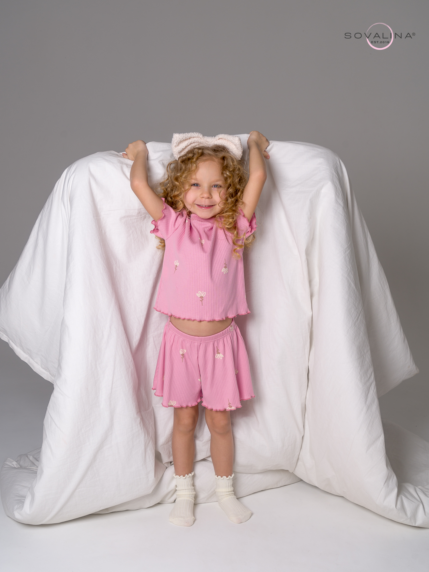 Пижама Элли астра на пудре