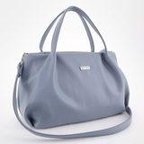 Сумка Саломея 334 гладкий серо-голубой