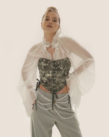 Корсет со шнуровкой Гравюра 