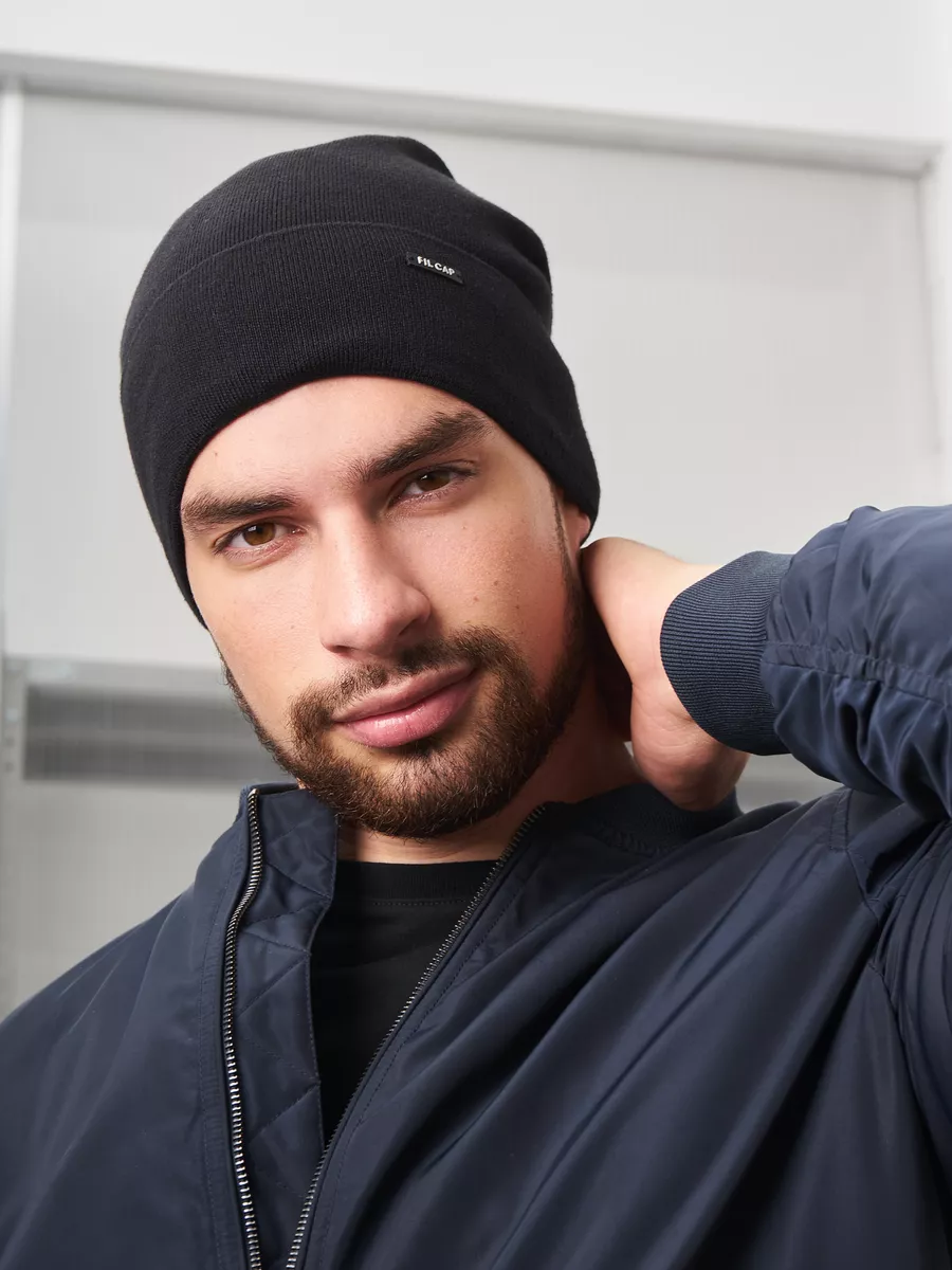 Шапка бини зимняя весенняя с флисом