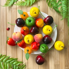 Фрукты искусственные МИКС, муляжи мини 3-6 см, набор 20 шт.