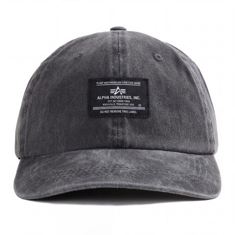 Бейсболка Alpha Industries Battlewash Cap Black (Черная)