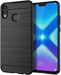 Чехол для Honor 8X цвет Black (черный), серия Carbon от Caseport