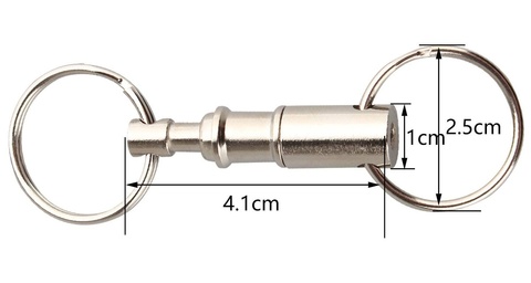 Карабин Victorinox, с 2 кольцами, никелированный (4.1835.B1)
