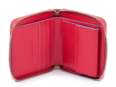 Кошелек женский Piquadro Blue Square PD4826B2R/R6 красный, кожа натуральная