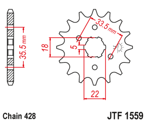 Звезда ведущая для мотоцикла RK C3078-14 (JTF1559-14)