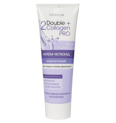 MODUM DOUBLE COLLAGEN PRO Крем-флюид для лица и зоны декольте Моделирующий, 75г