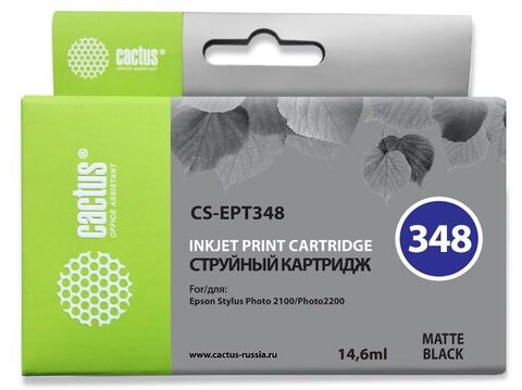 Картридж струйный Cactus CS-EPT348 черный матовый (14.6мл) для Epson Stylus Photo 2100