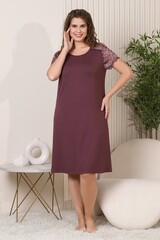 Ночная сорочка Азарт Виотекс БАКЛАЖАНОВЫЙ