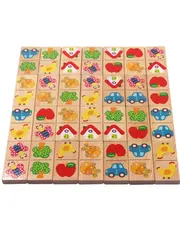 Деревянное домино для детей классическое 28 деталей