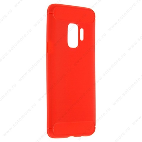 Накладка Carbon 360 силиконовая для Samsung Galaxy S9 красный