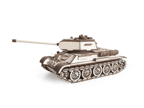 Танк Т-34-85 от Lemmo - Деревянный конструктор, сборная модель, 3D пазл