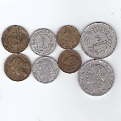 Набор монет Франции 1947-1952