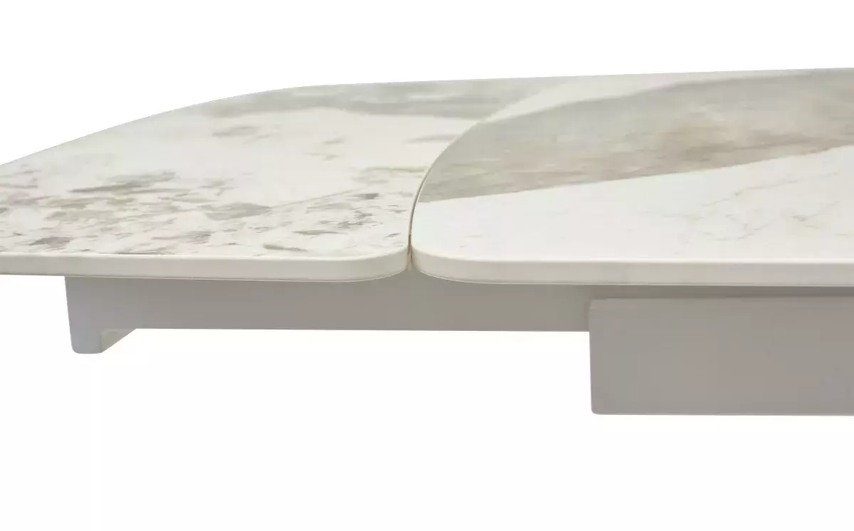 Стол RIVOLI 140 GLOSS LUXURY PANDORA SOLID CERAMIC / WHITE, DISAUR