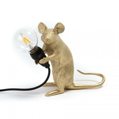 Настольная лампа Mouse Lamp Sitting GOLD USB 15231