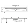 Timo DS230208/03 Душевой лоток Drain System 800 с двусторонней панелью "plate" под плитку, Чёрный (DS230208/03)