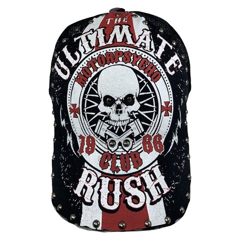 Rush Couture | Бейсболка мужская MOTORPSYCHO CLUB SNAP HAT Black RC170 перед