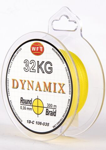 Леска плетёная WFT KG ROUND DYNAMIX Yellow 300 м, 0.35 мм