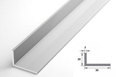 Профиль уголок Лука 30*20*2 Уп 11.2000.500 без окраса