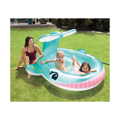 Детский надувной бассейн INTEX Whale Spray 57440NP 201 x 196 см